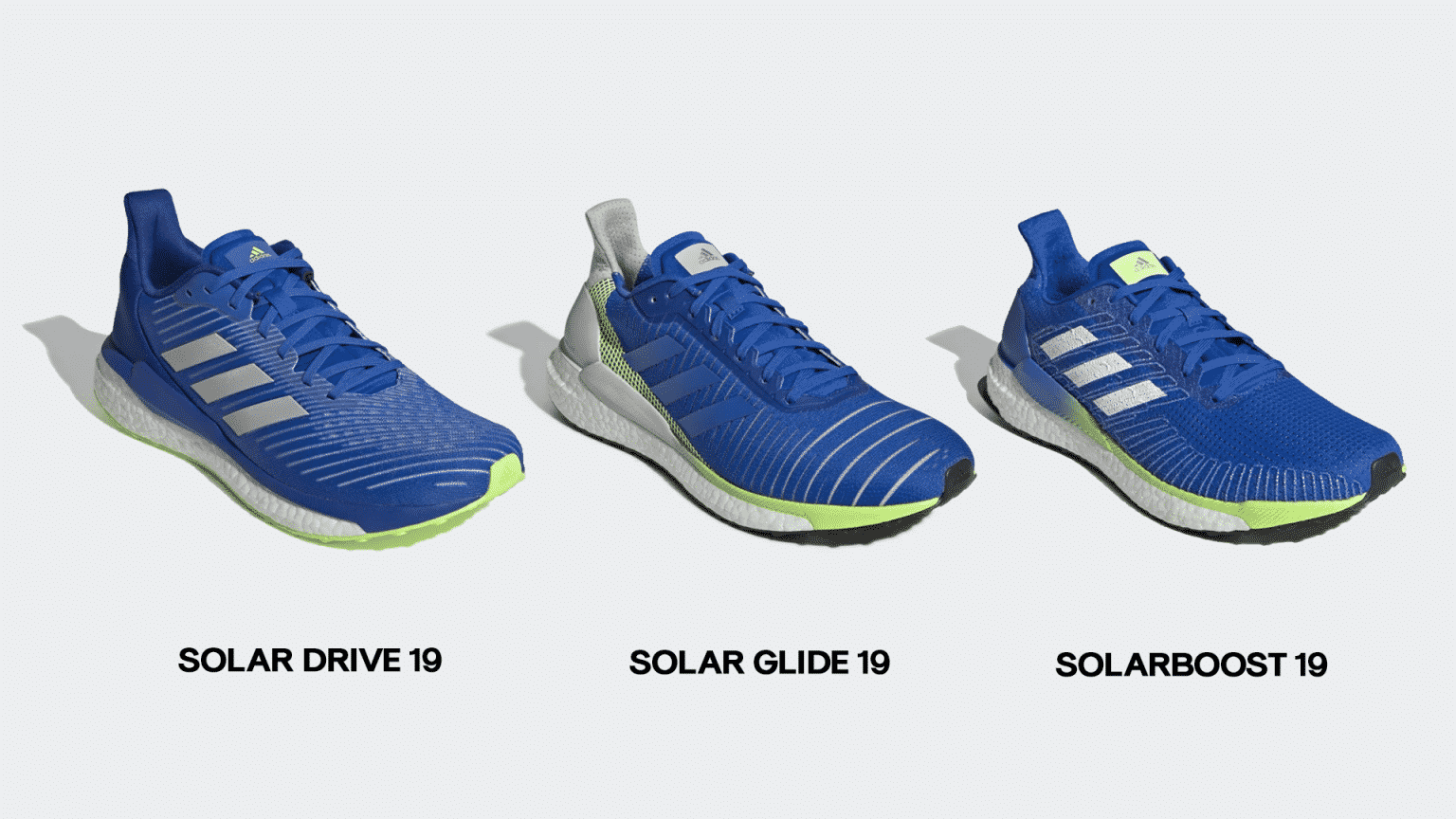 DiffÃ©rences entre la Solar Drive, la Solar Glide et la Solarboost d'adidas