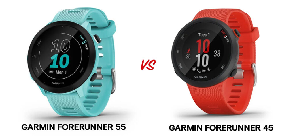 Comparatif Garmin Forerunner 45 et 55